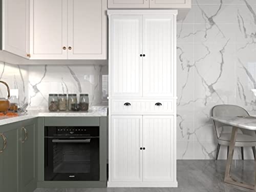 Green Kitchen Pantry Storage Cabinet with Drawer and Adjustable Shelves I24766