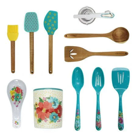 20-Piece Nylon and Acacia Tool and Crock Set I1277
