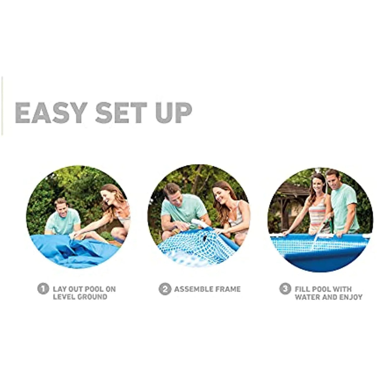 12 Ft x 30 Inches Metal Frame Above Ground Swimming Pool with Filter & Cover E5781