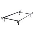 Adjustable Metal Bed Frame with Headboard Footboard Brackets R64821