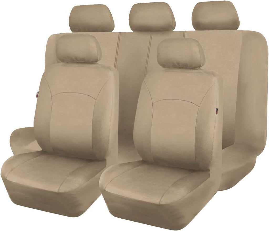 Black Purple Polyester Car Seat Covers Full Set Low Back Pack of 2 H6740