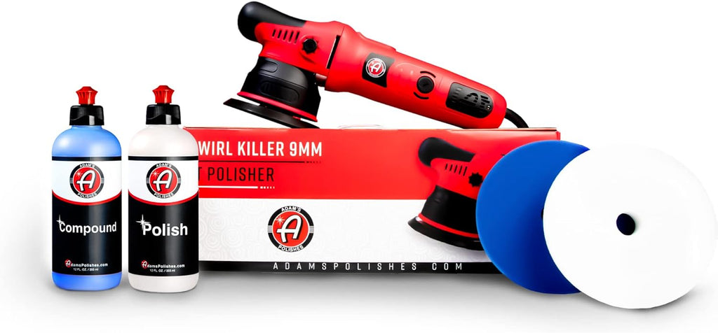 9mm Dual Action Car Polisher Polishing Kit with Polish, Compound & Pads L5520