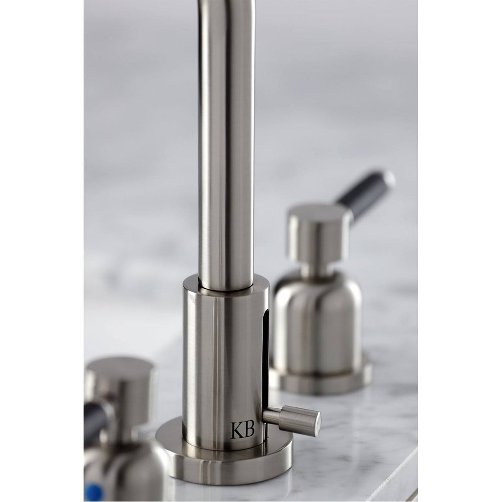 Polished Chrome Widespread Bathroom Faucet with Brass Pop-Up Q5626