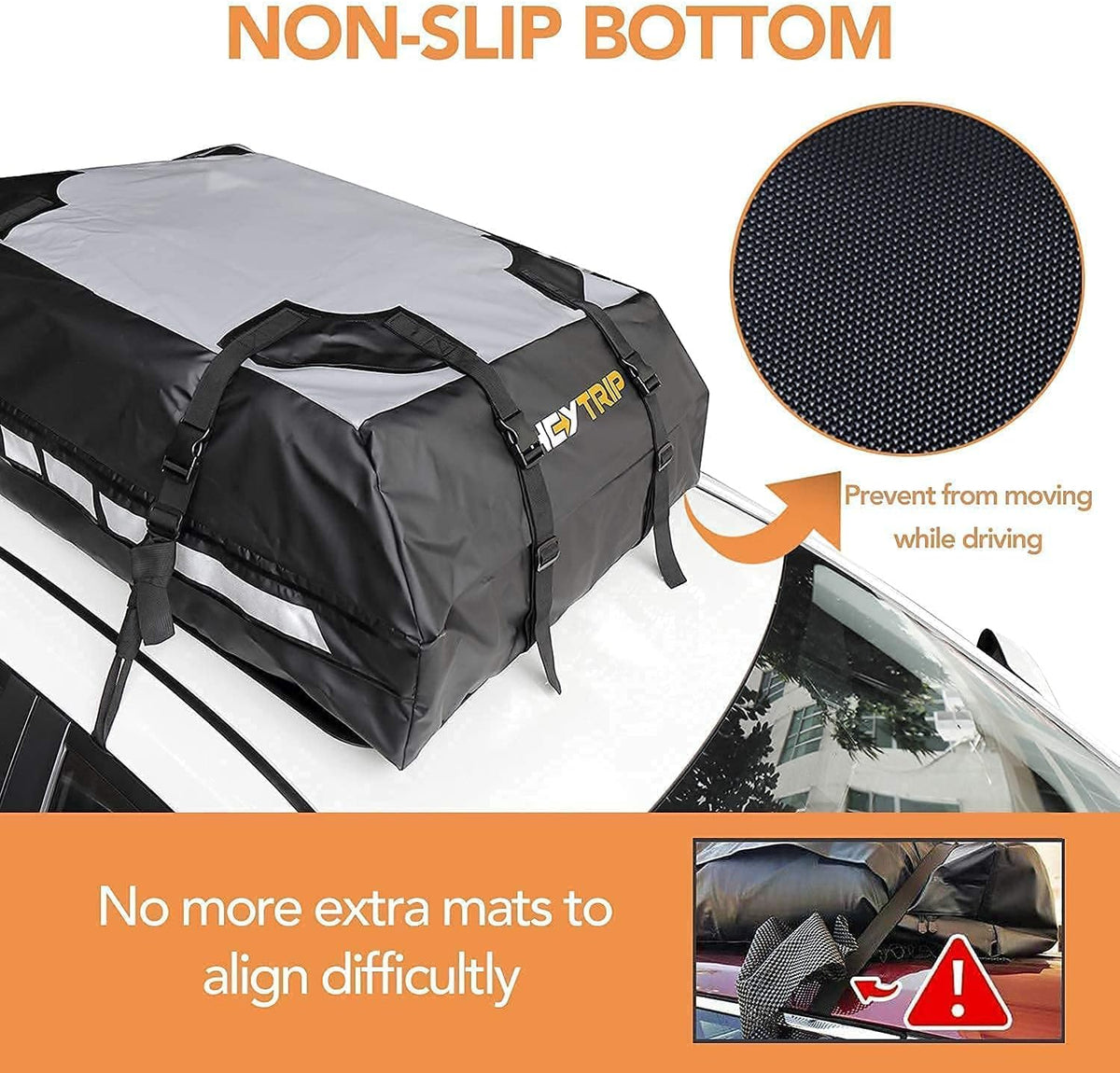 Waterproof Rooftop Cargo Carrier with Non-Slip Bottom H6037