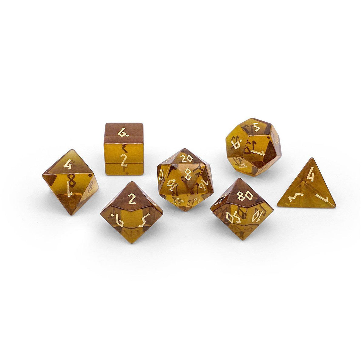 7 Piece Glass Dice Set H52073