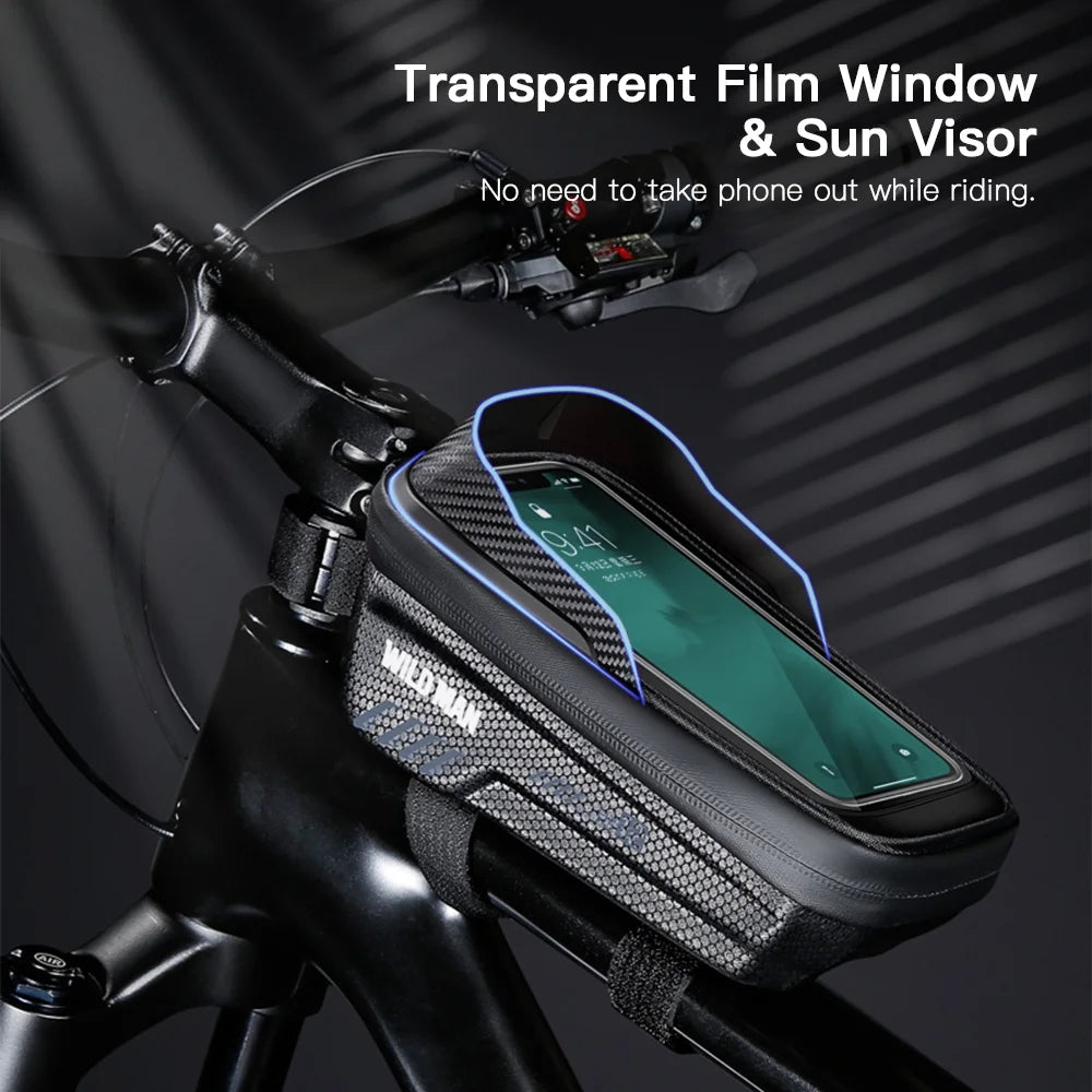 Waterproof Cycling Frame Bag with Touchscreen Phone Mount Q191