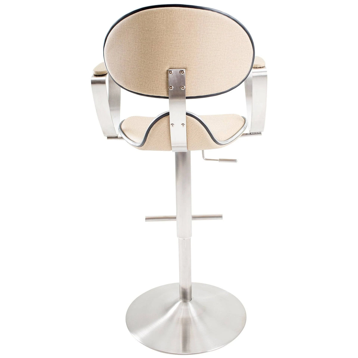 White Adjustable Height Swivel Bar Stool W963