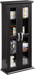 4 Tier Grey Bookshelf Cabinet with Doors D86156