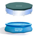 10ft Round Pool Cover & Easy Set Inflatable Pool I30963