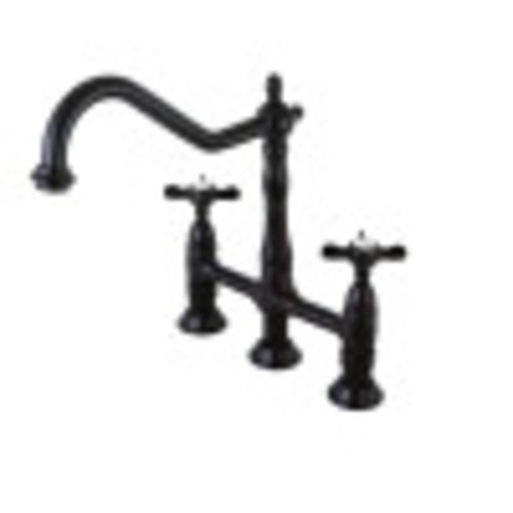 Oil Rubbed Bronze Kitchen Faucet with Brass Sprayer C444769