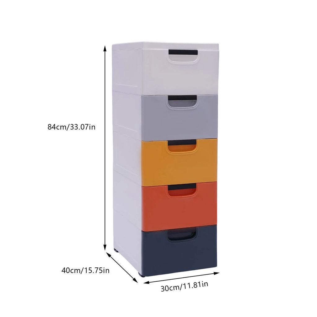 5 Layers Stackable Drawers Dresser Storage Cabinet U1848