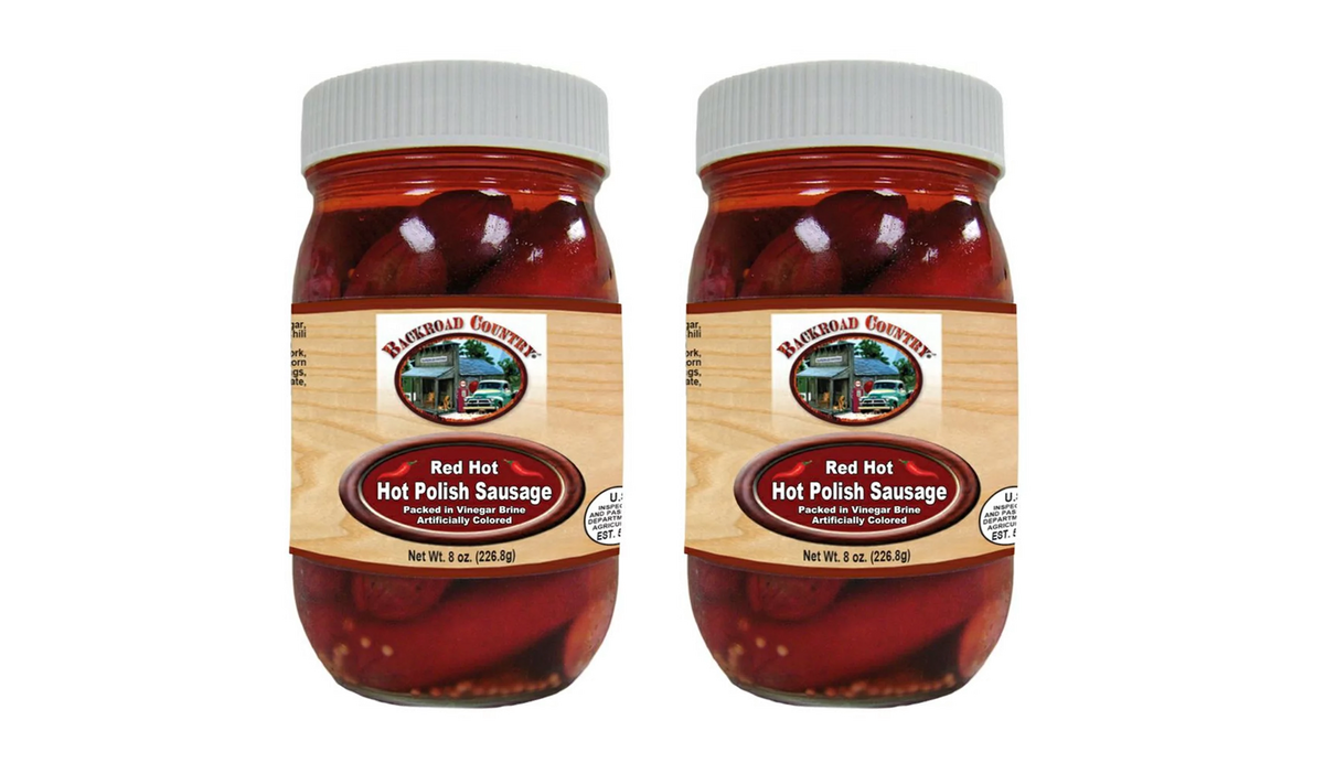 Pickled Hot Polish Sausage, 2-Pack 8 oz. Jars O3322