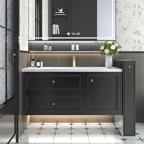 Black Wood Wallpaper Self-Adhesive Contact Paper V164946