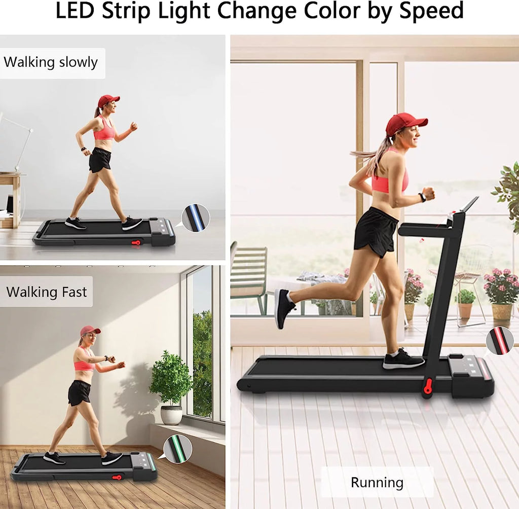 2 in 1 Folding Portable Under Desk Treadmill with Remote Control V837