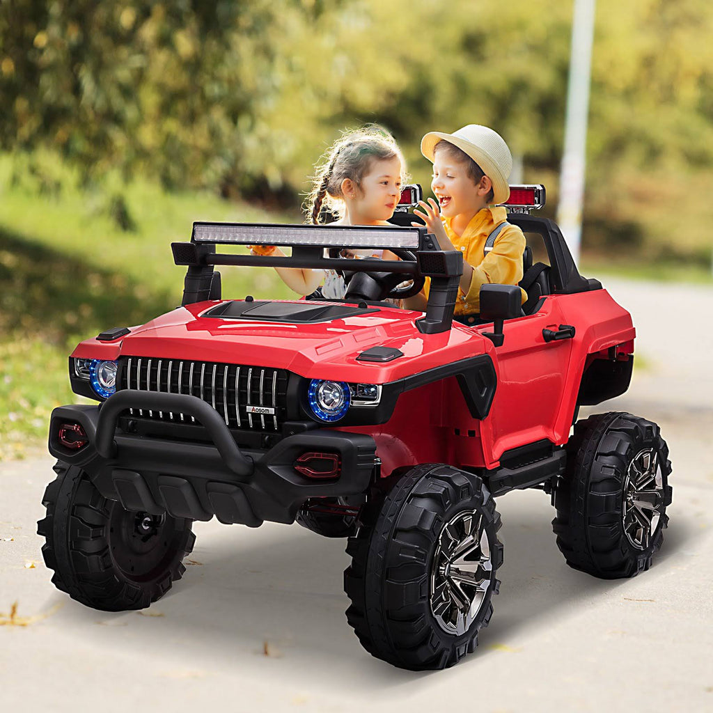 12V Kids Electric 2-Seater Ride on Police Car SUV Truck D571