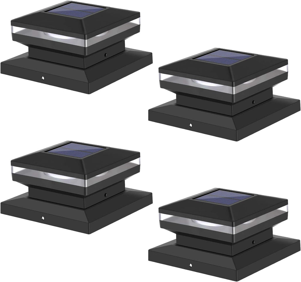 Waterproof Solar Post Cap Lights 4 Packs R717232