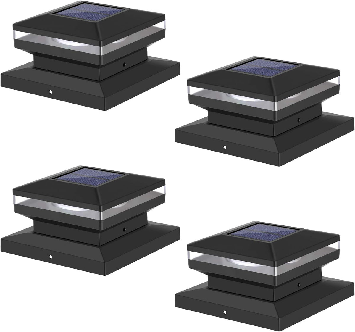 Waterproof Solar Post Cap Lights 4 Packs R717232