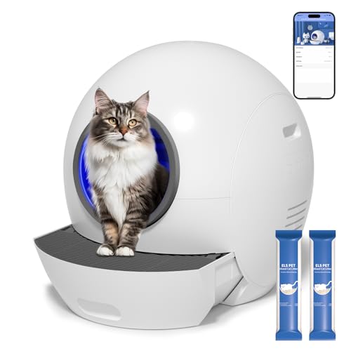 Purple Self Cleaning Electric Cat Litter Box with 2 Pack Litter P334540
