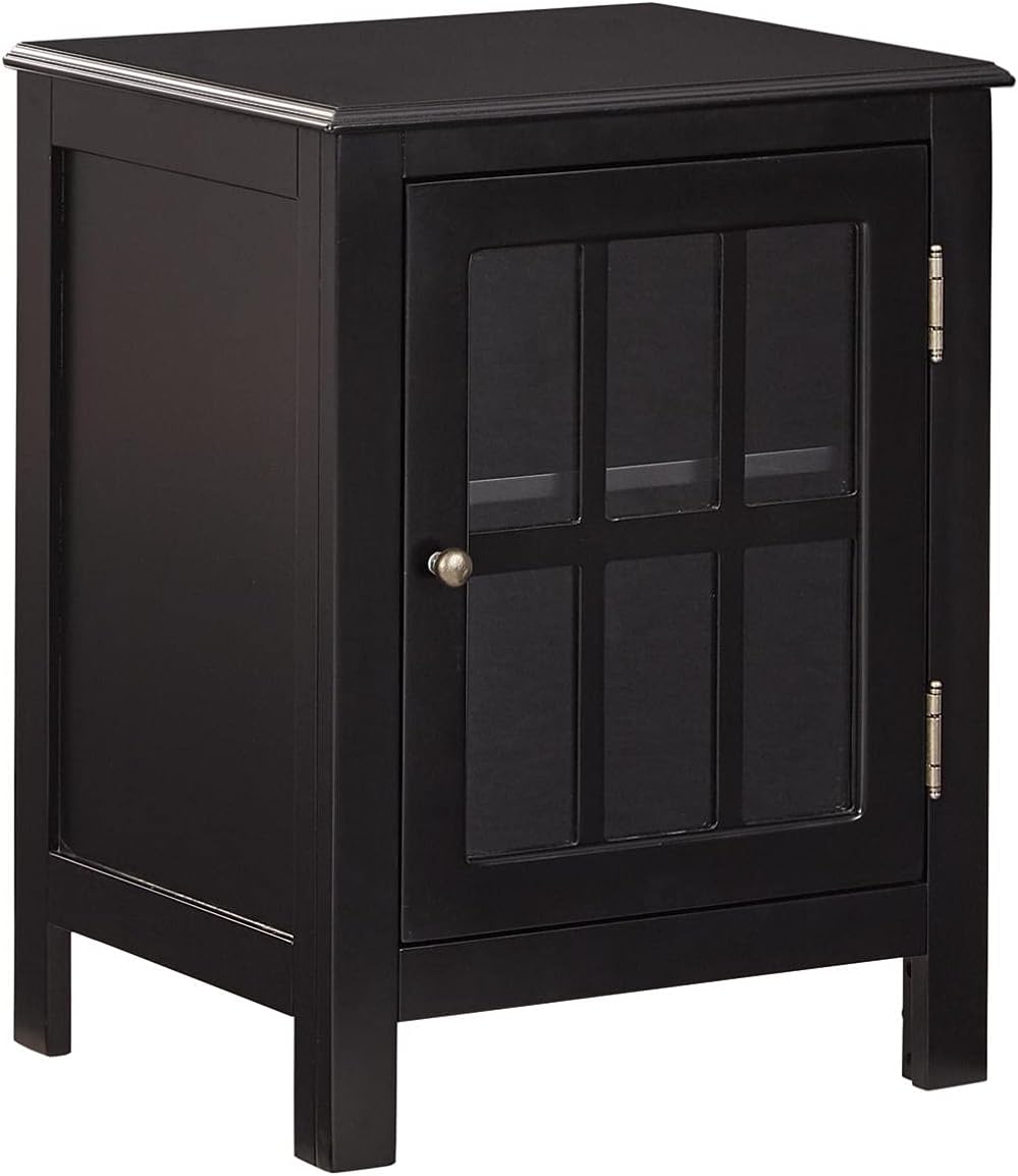 White Modern Farmhouse Accent Cabinet End Table U494283