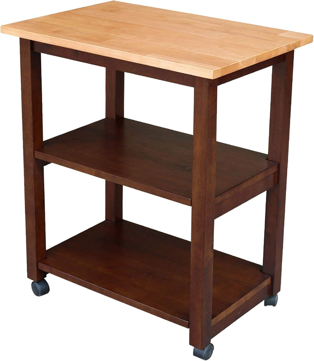 Black/Natural Microwave Cart F26786