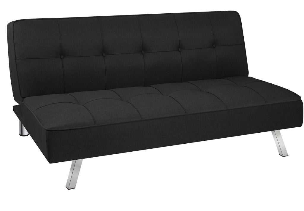 Black Convertible Fabric Futon Sofa Bed H831733