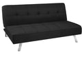 Black Convertible Fabric Futon Sofa Bed H831733