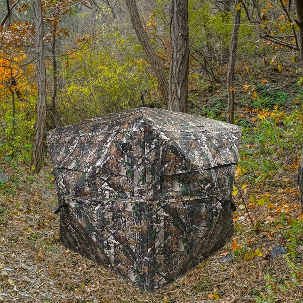 Portable 3 Person 270° See Through Ground Camouflage Hunting Blind Tent C59634