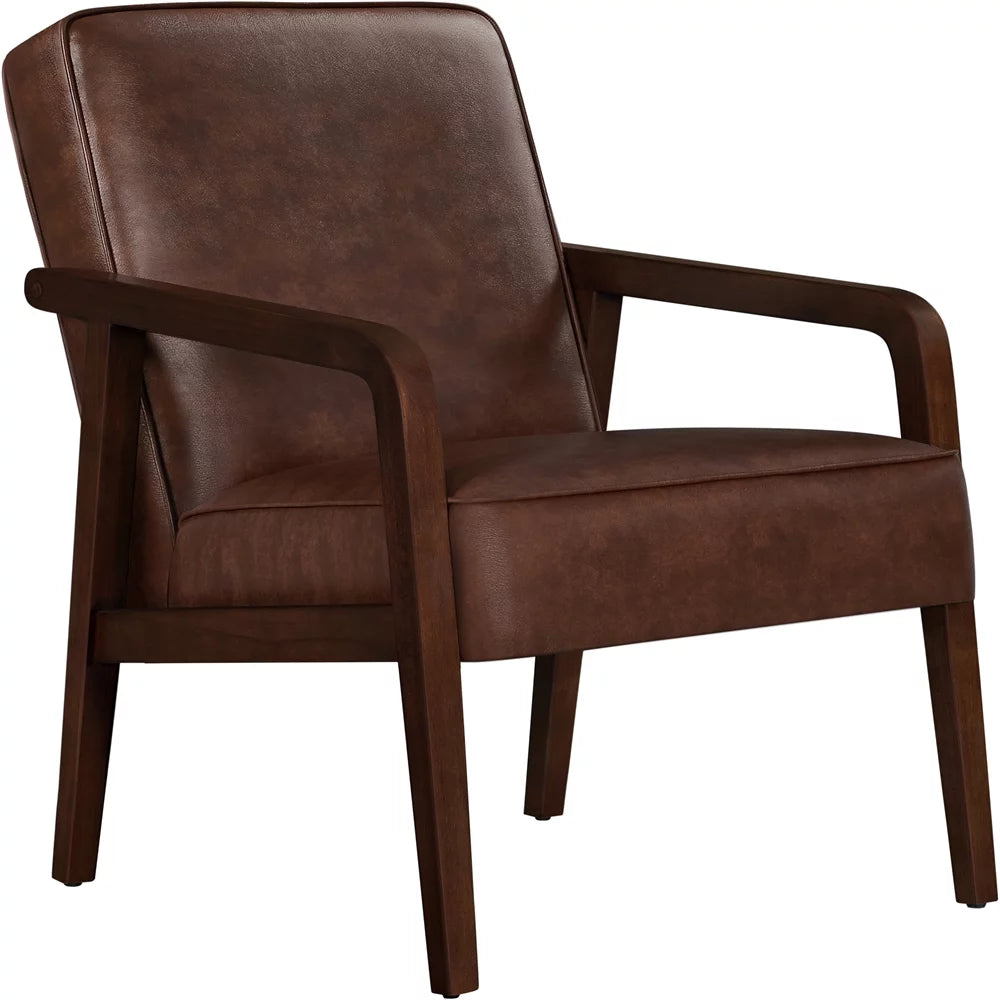 Dark Brown Upholstered Accent Chair U41682