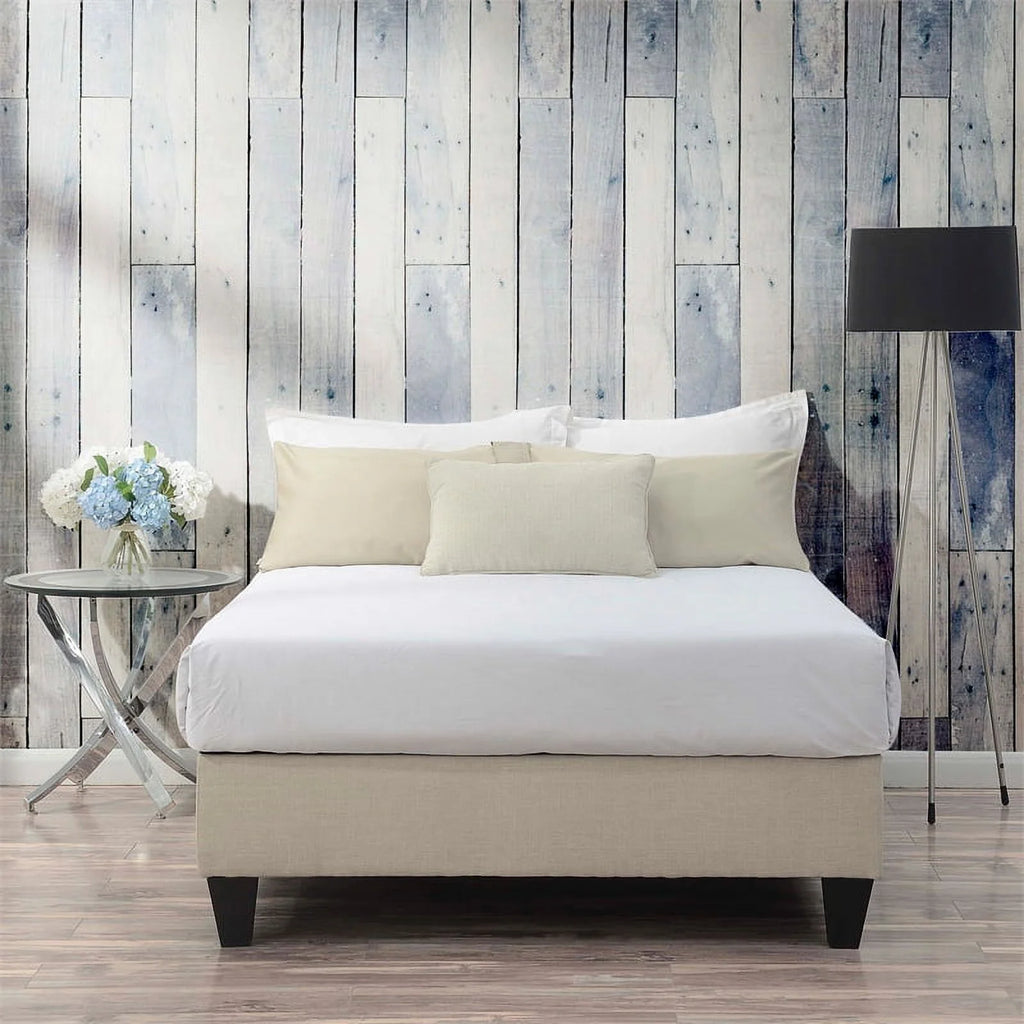 Natural Contemporary Full Platform Bed T5778