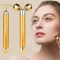2-in-1 24K Golden Pulse Facial Face Massager C3812