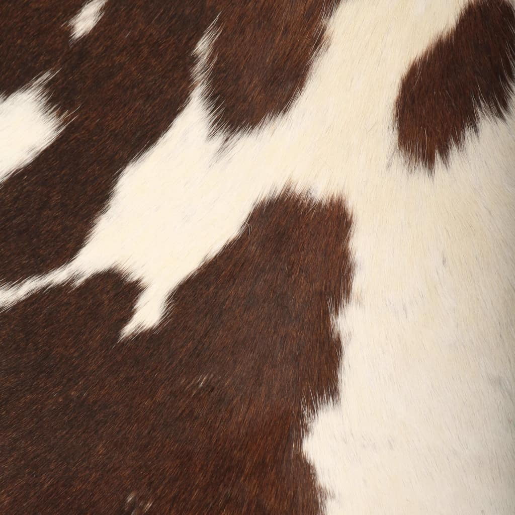 Brown and White Genuine Goat Leather Butterfly Chair V23181