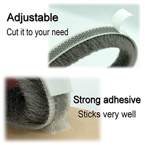 Self-Adhesive Weather Stripping Seal 16.5ft x 11/32 inch Grey G69504