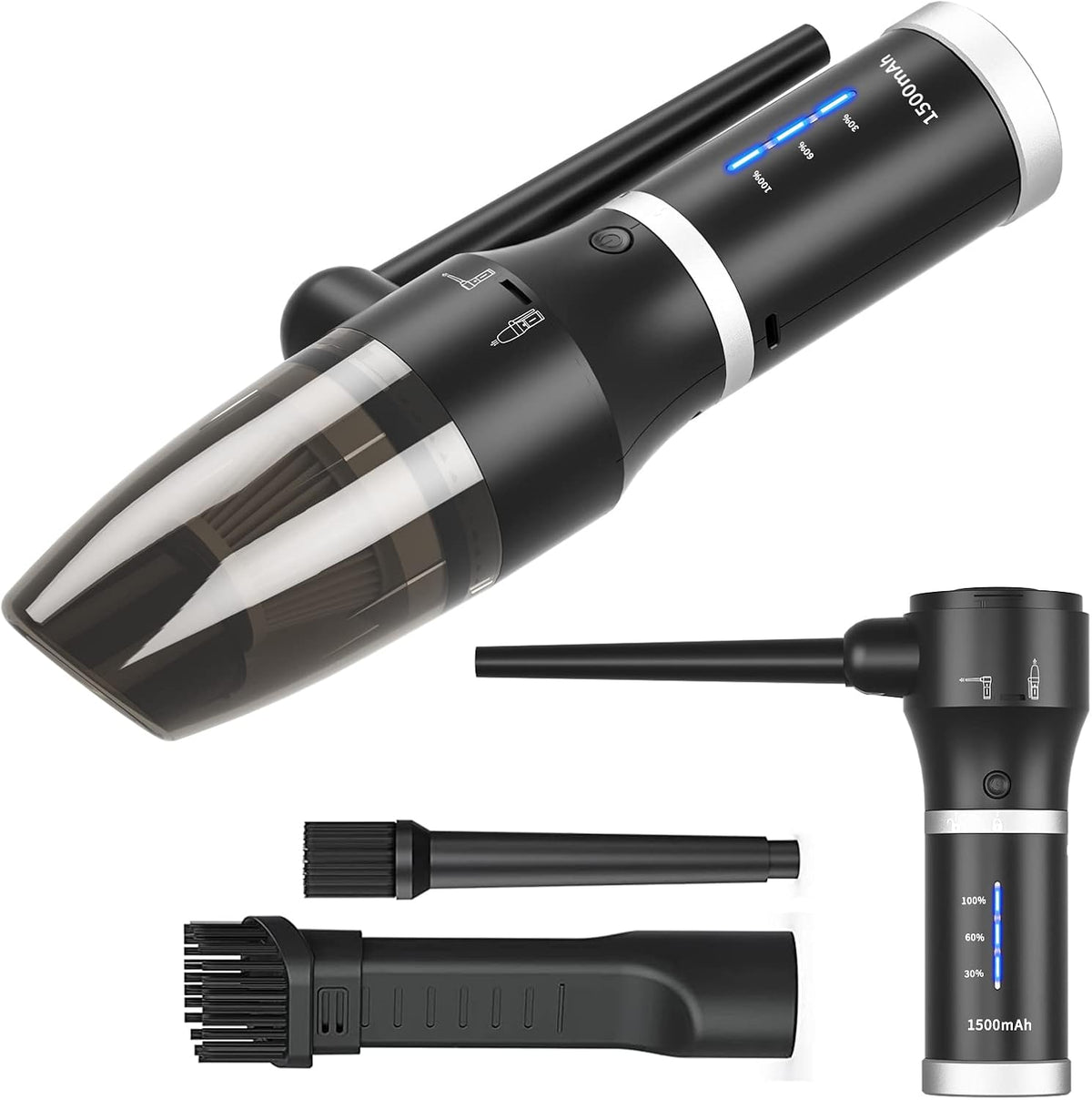 3 in1 Cordless Compressed Air Duster & Vacuum, 77000 RPM, Handheld Air Blower, Type C Fast Charging W3555