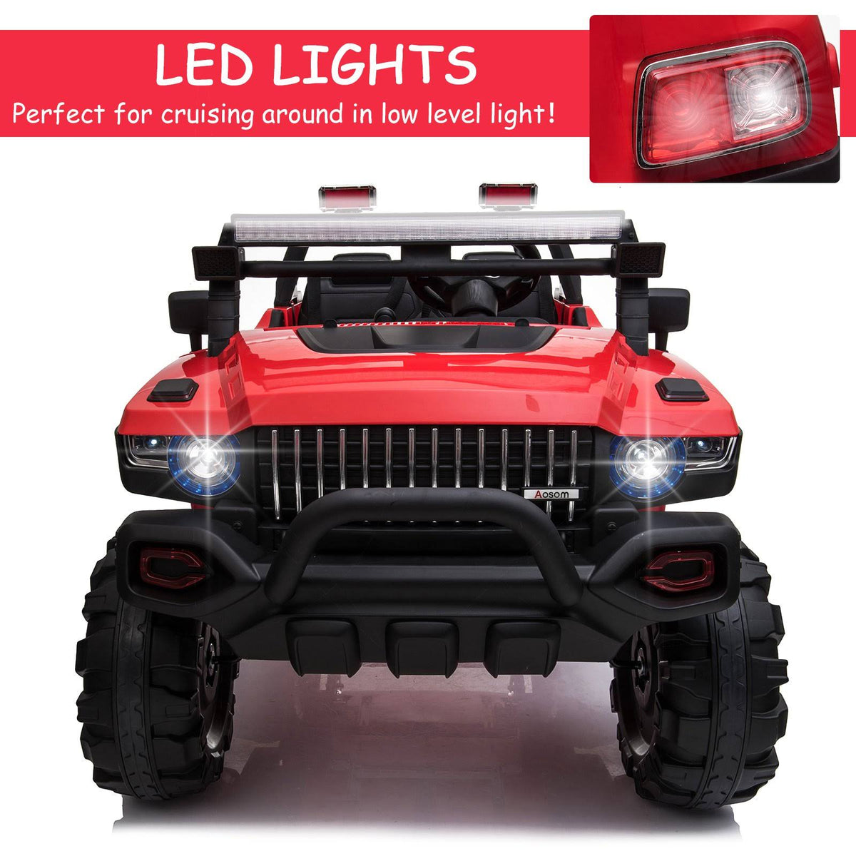 12V Kids Electric 2-Seater Ride on Police Car SUV Truck D571