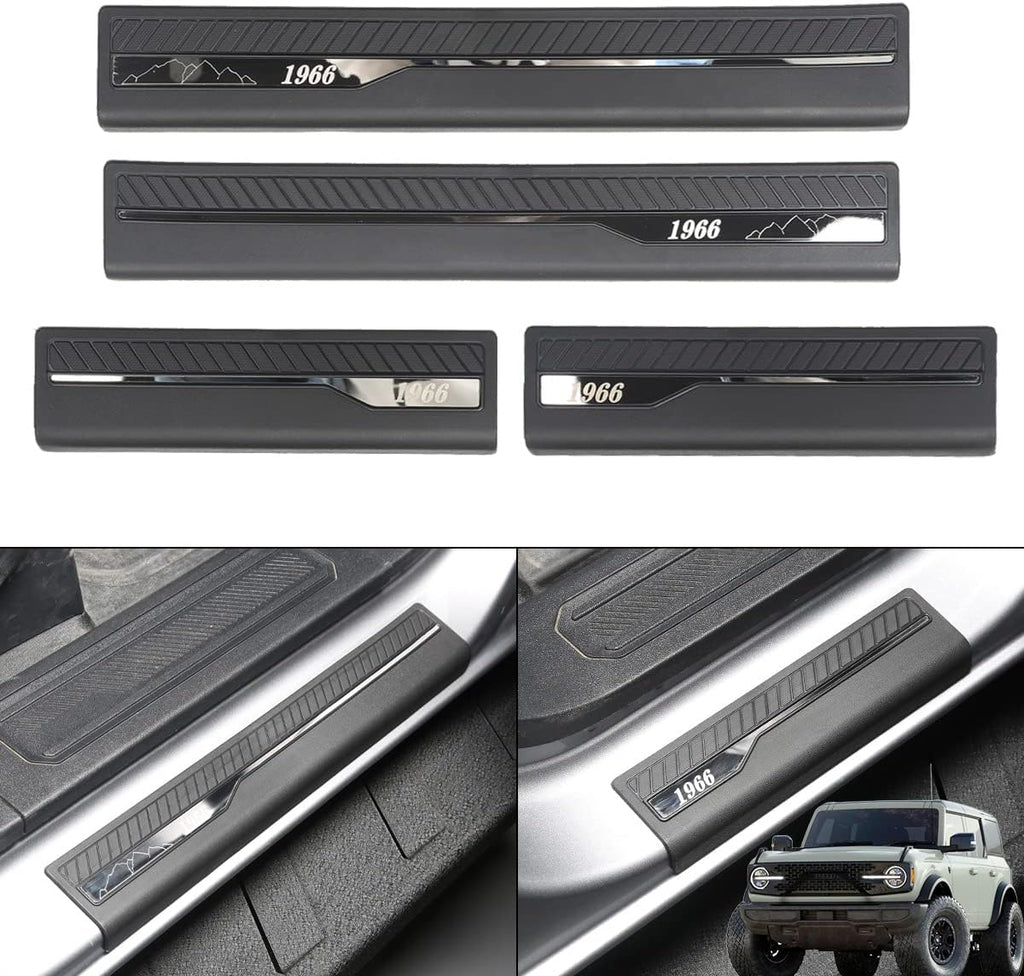 Door Sill Guards Entry Sill Plate Protection 4Pcs/Set ABS Plastic Pack of 2 L43626