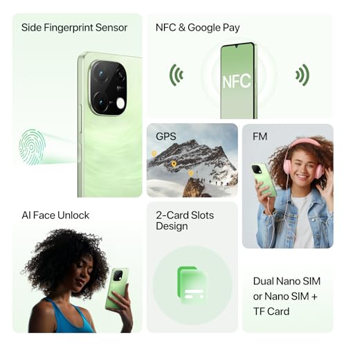 Android 14 Unlocked Smartphone 12GB 128GB 6.75" HD+ 90Hz 5000mAh 50MP White Z661