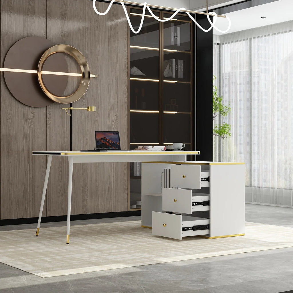 55.1" Corner Computer Desk V206