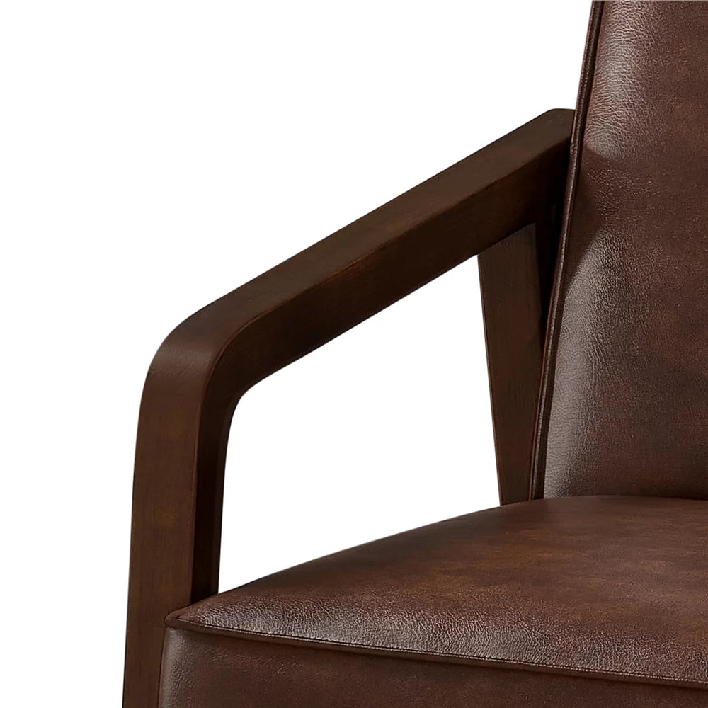 Dark Brown Upholstered Accent Chair U41682
