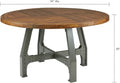 Solid Wood Metal Base Round Dining Table E211