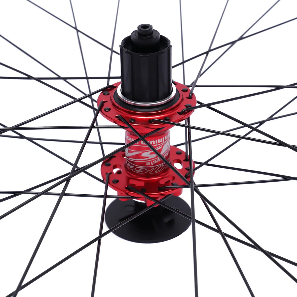 Red Hub 27.5" Aluminum Alloy Mountain Bike Wheelset L956