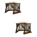 Portable Outdoor Gazebo Canopy Shelter Brown 2 Pack A584883