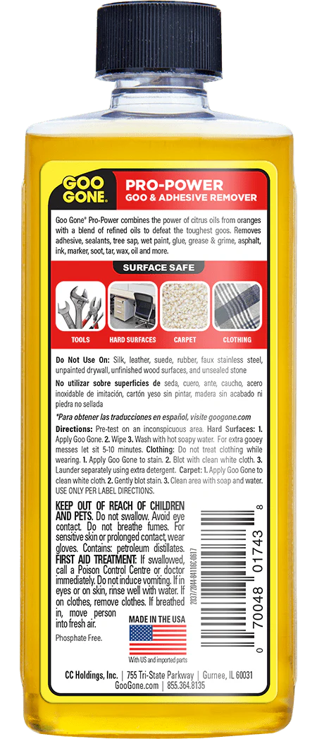 Adhesive Remover, 8 oz C256834