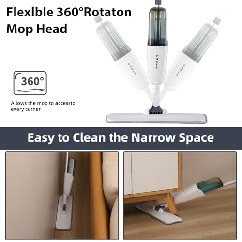 Microfiber Floor Mop with 4 Washable Pads D34240