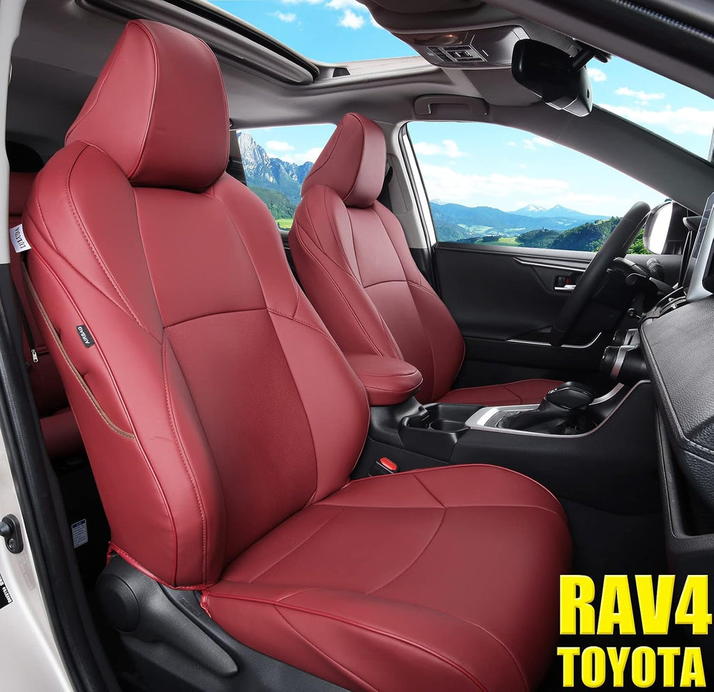 Black Waterproof Faux Leather Car Seat Covers Full Set O4607
