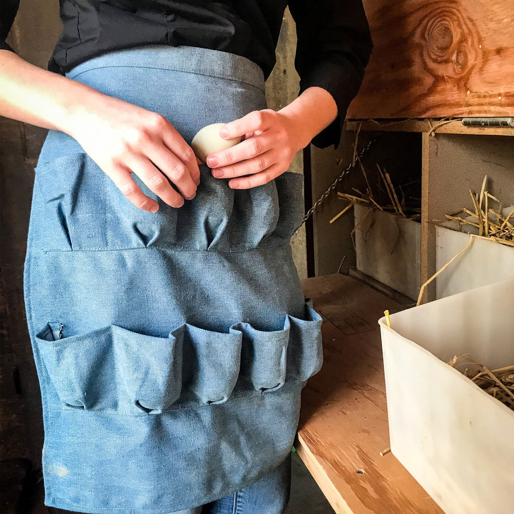 12 Pockets Soft Durable Denim Fabric Egg Gathering Apron F662158