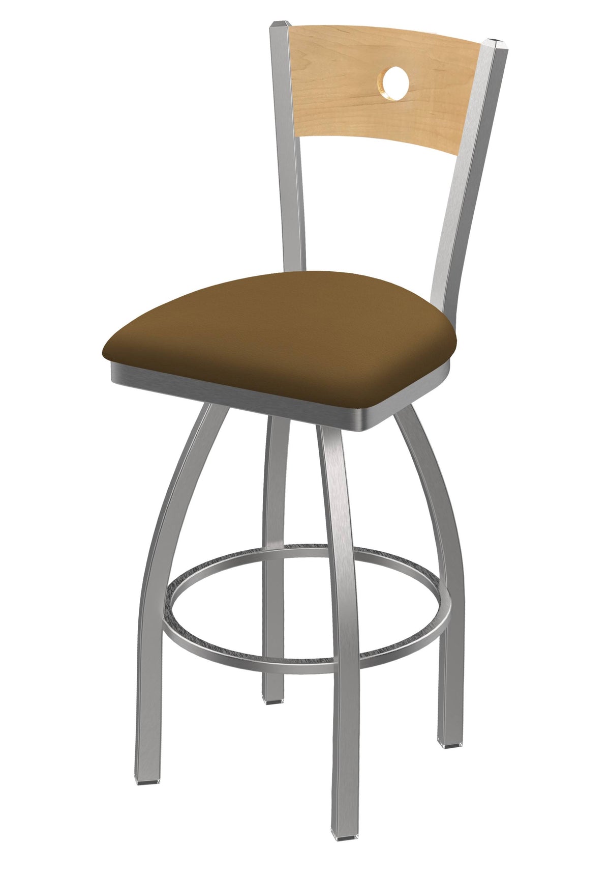 25 inch Swivel Counter Stool with Stainless Finish I93475