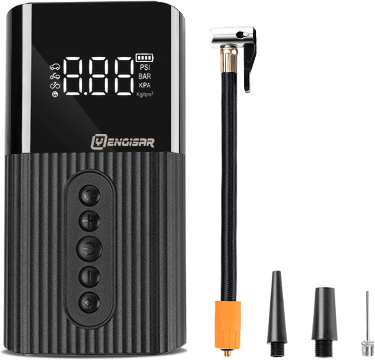 Cordless Rechargeable Portable Air Compressor with Pressure Gauge G518