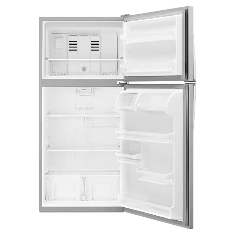 Top Freezer Refrigerator in Monochromatic Stainless Steel P427