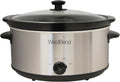 6-Quart Silver Manual Slow Cooker with Glass Lid C4616