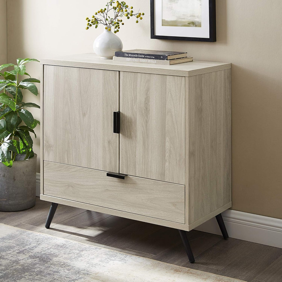 30 Inch Dark Walnut Storage Cabinet V50413